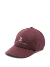 Brunello Cucinelli Logo-embroidered Corduroy Cap In Brown