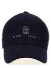 Brunello Cucinelli Men Baseball Cap In Garment-dyed Twisted Cotton Gabardine With Embroidered Logo