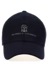 Brunello Cucinelli Men Virgin Wool Flannel Baseball Cap With Embroidery