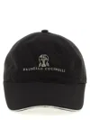 Brunello Cucinelli Logo Embroidery Cap In Black