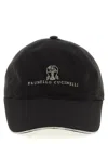 Brunello Cucinelli Logo Embroidery Cap In Black