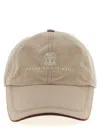 Brunello Cucinelli Logo Embroidery Cap In Sand