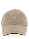 Brunello Cucinelli Logo Embroidery Cap In Sand