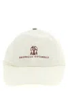 Brunello Cucinelli Logo Embroidery Cap In White