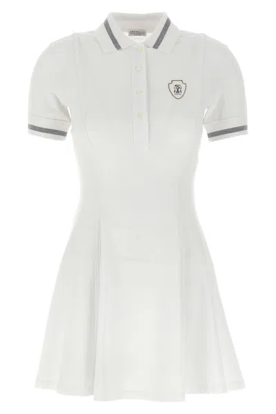 BRUNELLO CUCINELLI BRUNELLO CUCINELLI LOGO EMBROIDERY DRESS