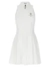 BRUNELLO CUCINELLI LOGO EMBROIDERY DRESS DRESSES WHITE