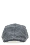 Brunello Cucinelli Logo Embroidery Hat In Gray