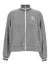 Brunello Cucinelli Logo Zipped Sweatshirt In Gray