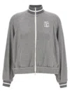 Brunello Cucinelli Logo Zipped Sweatshirt In Gray