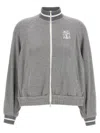 Brunello Cucinelli Logo Zipped Sweatshirt In Gray