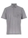 Brunello Cucinelli Grey Short Sleeves Logo Polo