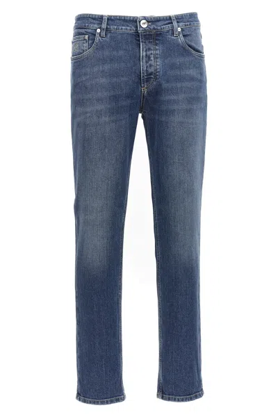BRUNELLO CUCINELLI LOGO EMBROIDERY STRETCH JEANS