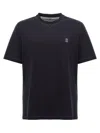 Brunello Cucinelli Short-sleeved Crew Neck T-shirt With Contrasting Stitching