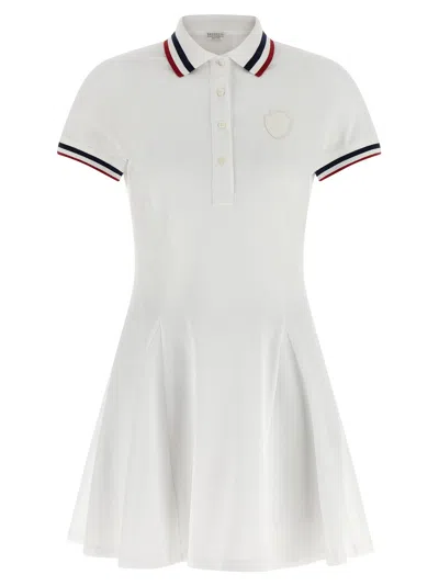 Brunello Cucinelli Logo Embroidery Tennis Dress Dresses White