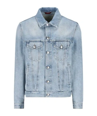 BRUNELLO CUCINELLI BRUNELLO CUCINELLI LOGO ENGRAVED DENIM JACKET