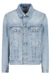 Brunello Cucinelli Blue Denim Cotton Jacket In Denim Chiaro