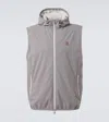 Brunello Cucinelli Water-repellent Hooded Sleeveless Vest In Grey