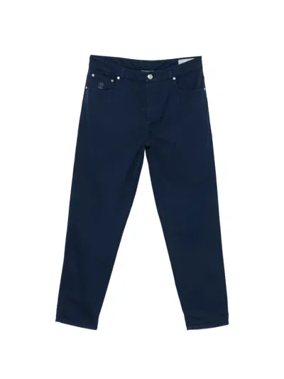 Brunello Cucinelli Jeans Mit Logo In Blue