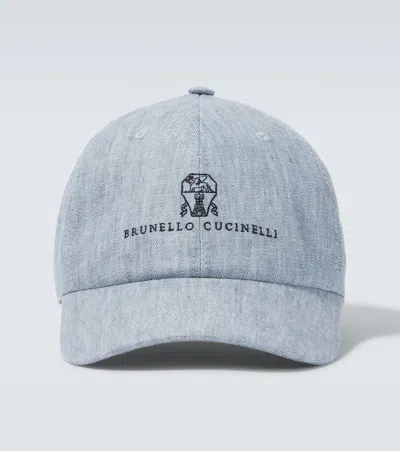 Brunello Cucinelli Cap In Gray