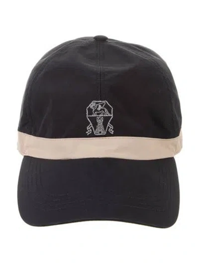 Pre-owned Brunello Cucinelli Logo Nylon Baseball Cap In Black