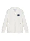 Brunello Cucinelli Logo-patch Bomber Jacket In White