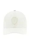 Brunello Cucinelli White Heraldic Coat Of Arms Baseball Cap In White