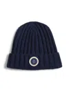 Brunello Cucinelli Logo-patch Cashmere Beanie In Blue