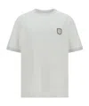 Brunello Cucinelli Logo Patch Crewneck T-shirt In White