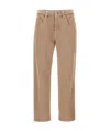 Brunello Cucinelli Logo Patch Cropped Jeans In Nude