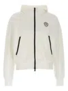 Brunello Cucinelli Hooded Sweatshirt With Ribbed Cuffs And Side Zip Pockets In White