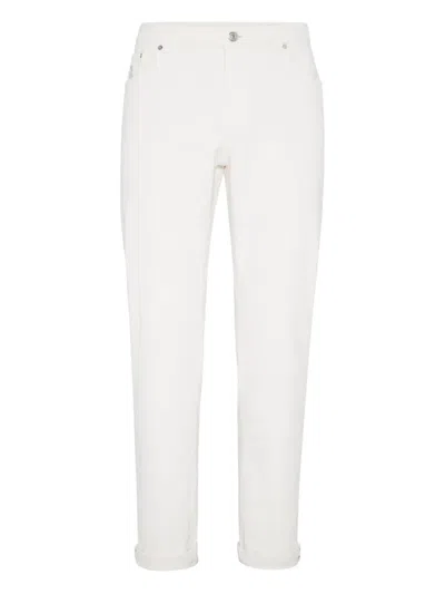 BRUNELLO CUCINELLI LOGO-PATCH JEANS