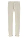 Brunello Cucinelli Dyed Jeans With Rolled Cuffs And Pockets In Neutral