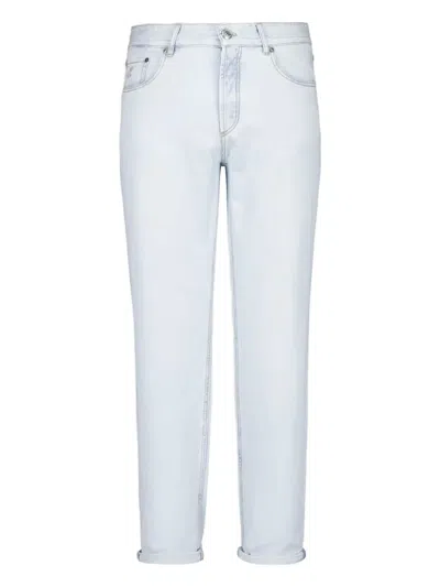Brunello Cucinelli Belt-loop Jeans In White