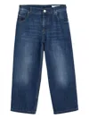 Brunello Cucinelli Logo-patch Jeans In Blue