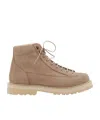 Brunello Cucinelli Nubuck Hiking Boots In Brown