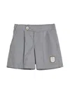 Brunello Cucinelli Logo-patch Shorts In Grey