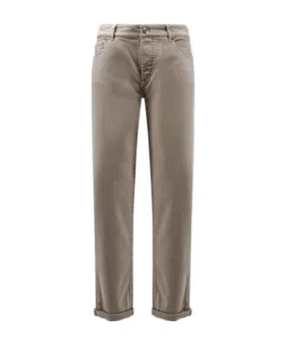 BRUNELLO CUCINELLI BRUNELLO CUCINELLI LOGO PATCH SLIM-FIT JEANS