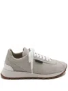 Brunello Cucinelli Sneakers With Iconic Embellishments In 灰色