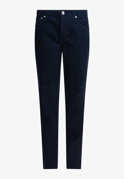 BRUNELLO CUCINELLI LOGO PATCH STRAIGHT-LEG JEANS