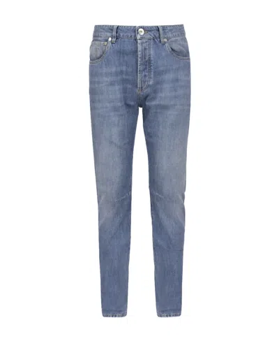Brunello Cucinelli Logo Patch Straight-leg Jeans