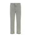 Brunello Cucinelli Straight-leg Cotton-gabardine Cargo Trousers In Gray
