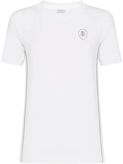 BRUNELLO CUCINELLI LOGO-PATCH T-SHIRT