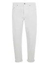 Brunello Cucinelli Logo-patch Tapered Trousers In Gray