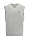 Brunello Cucinelli Men Logo Patch Vest In Gray