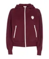Brunello Cucinelli Zip Up Sweatshirt With Hood And Pockets In Burgundy