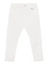Brunello Cucinelli Cotton Trousers With Belt Loops And Rolled Cuffs In White