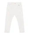 Brunello Cucinelli Logo-plaque Five-pocket Denim Pants In White