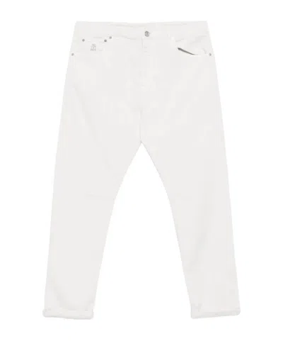 BRUNELLO CUCINELLI LOGO-PLAQUE FIVE-POCKET JEANS