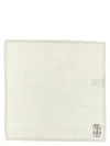 Brunello Cucinelli Logo Pocket Clutch Bag Scarves And Foulards Multicolor In White