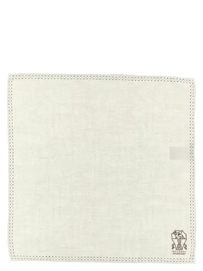 Brunello Cucinelli Logo Pocket Clutch Bag Scarves And Foulards Multicolor